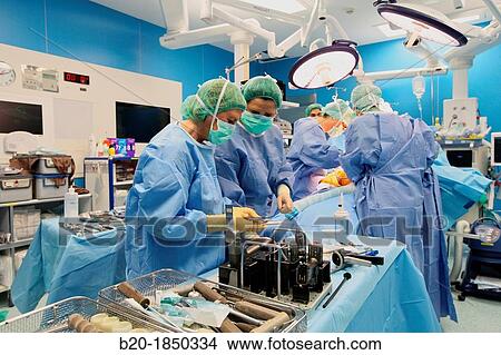 Hip replacement surgery, Orthopedics and Trauma surgery, Surgeon, Operating Theatre, Donostia Hospital, San Sebastian, Donostia, Gipuzkoa, Basque Country, Spain View Large Photo Image Picture - Hip replacement surgery, Orthopedics and Trauma surgery, Surgeon, Operating Theatre, Donostia Hospital, San Sebastian, Donostia, Gipuzkoa, Basque Country, Spain. Fotosearch