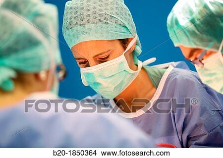 Picture - Hip replacement surgery, Orthopedics and Trauma surgery, Surgeon, Operating Theatre, Donostia Hospital, San Sebastian, Donostia, Gipuzkoa, Basque Country, Spain. Fotosearch