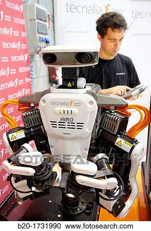 Hiro Japanese robot, humanoid robot working alongside people, Industrial Robotics, Research in Industrial Systems, R & D + i, Tecnalia Research and Innovation, Donostia, San Sebastian, Gipuzkoa, Basque Country, Spain View Large Photo Image Stock Image - Hiro Japanese robot, humanoid robot working alongside people, Industrial Robotics, Research in Industrial Systems, R & D + i, Tecnalia Research and Innovation, Donostia, San Sebastian, Gipuzkoa, Basque Country, Spain. Fotosearch