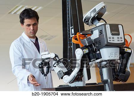 Picture - HIRO robot Humanoid robot for automotive assembly tasks in collaboration with people Industry, Tecnalia Research & innovation, Technology and Research Centre, Miramon Technological Park, San Sebastian, Donostia, Gipuzkoa, Basque Country, Spain. Fotosearch