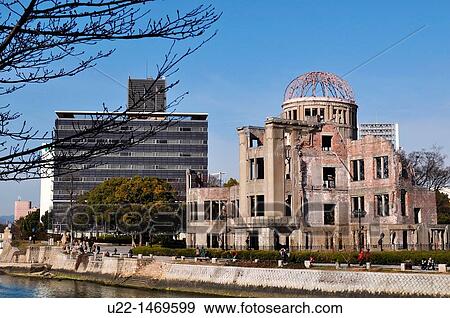 Hiroshima (Japan): the ruins of the Atomic bomb Dome, by the Motoyasu-gawa River View Large Photo Image Stock Photo - Hiroshima (Japan): the ruins of the Atomic bomb Dome, by the Motoyasu-gawa River. Fotosearch