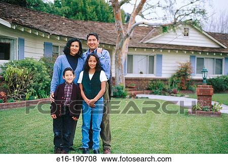 Hispanic family in yard View Large Photo Image Stock Photo - Hispanic family in yard. Fotosearch
