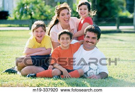 Stock Image - Hispanic family. Fotosearch