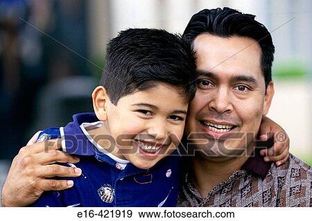 Hispanic father and son View Large Photo Image Stock Photo - Hispanic father and son. Fotosearch