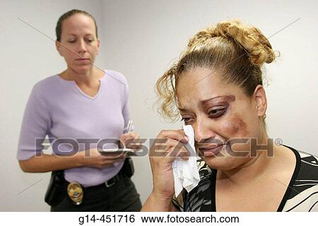 Hispanic female, acting as abuse victim, detective, interview. Police Department, North Miami Beach, Florida. USA. View Large Photo Image Stock Photograph - Hispanic female, acting as abuse victim, detective, interview. Police Department, North Miami Beach, Florida. USA.. Fotosearch