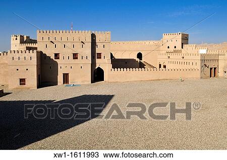 historic adobe fortification Ibri Fort or Castle, Hajar al Gharbi Mountains, Al Dhahirah Region, Sultanate of Oman, Arabia, Middle East View Large Photo Image Stock Image - historic adobe fortification Ibri Fort or Castle, Hajar al Gharbi Mountains, Al Dhahirah Region, Sultanate of Oman, Arabia, Middle East. Fotosearch