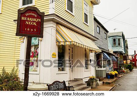 Historic Bearskin Neck district, Rockport, Massachusetts, USA View Large Photo Image Stock Photo - Historic Bearskin Neck district, Rockport, Massachusetts, USA. Fotosearch