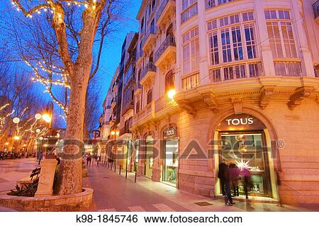 Stock Photograph - Historic center Passeig des Born Palma Mallorca Balearic Islands Spain. Fotosearch