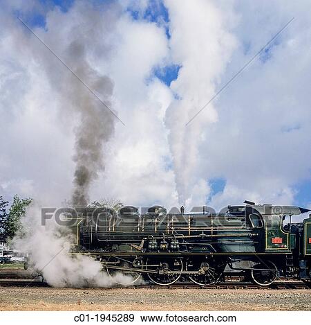 Historic steam locomotive? Pacific PLM 231 K 8? of? Paimpol-Pontrieux? train Brittany France. View Large Photo Image Stock Photo - Historic steam locomotive? Pacific PLM 231 K 8? of? Paimpol-Pontrieux? train Brittany France.. Fotosearch