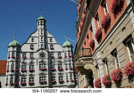 Historic Town Hall in Memmingen View Large Photo Image Stock Photo - Historic Town Hall in Memmingen. Fotosearch