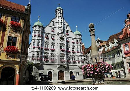 Historic Town Hall in Memmingen View Large Photo Image Stock Photo - Historic Town Hall in Memmingen. Fotosearch