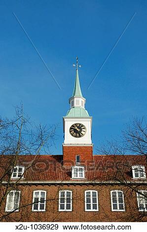 Historical clock tower on Council building, Winchester, Hampshire, England View Large Photo Image Stock Photo - Historical clock tower on Council building, Winchester, Hampshire, England. Fotosearch