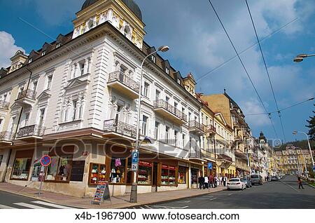 Hlavni trida street central Marianske Lazne aka Marienbad spa town Karlovy vary region Czech Republic Europe. View Large Photo Image Stock Image - Hlavni trida street central Marianske Lazne aka Marienbad spa town Karlovy vary region Czech Republic Europe.. Fotosearch