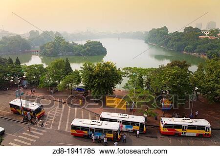 hoan kiem lake in hanoi. vietnam View Large Photo Image Stock Photography - hoan kiem lake in hanoi. vietnam. Fotosearch