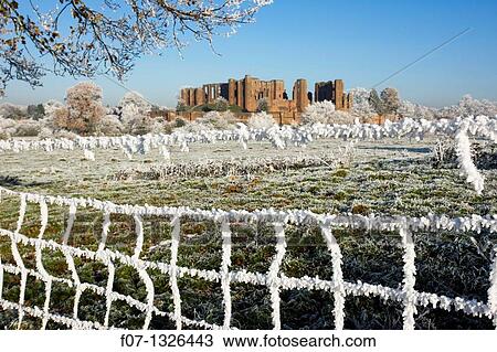 Hoarfrost - Warwickshire - England - Showing Kenilworth Castle - Partially destroyed during English Civil War. View Large Photo Image Stock Image - Hoarfrost - Warwickshire - England - Showing Kenilworth Castle - Partially destroyed during English Civil War.. Fotosearch