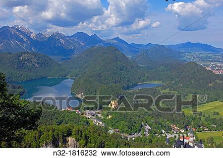 Hohenschwangau Castle, Allgau, Fussen, Romantic Road, Bavaria, Germany, Europe View Large Photo Image Stock Image - Hohenschwangau Castle, Allgau, Fussen, Romantic Road, Bavaria, Germany, Europe. Fotosearch