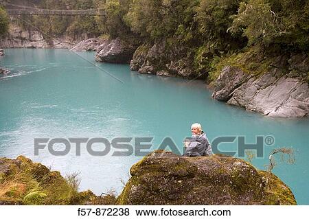 Hokitika Gorge, South Island, New Zealand View Large Photo Image Stock Photo - Hokitika Gorge, South Island, New Zealand. Fotosearch
