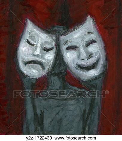Holding sad and happy masks View Large Photo Image Stock Image - Holding sad and happy masks. Fotosearch