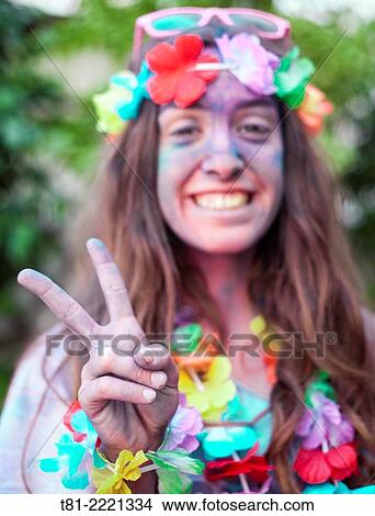 holiday fun run, Holi festival of color, Valencia Spain. View Large Photo Image Picture - holiday fun run, Holi festival of color, Valencia Spain.. Fotosearch