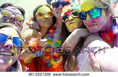 holiday fun run, Holi festival of color, Valencia Spain. View Large Photo Image Stock Image - holiday fun run, Holi festival of color, Valencia Spain.. Fotosearch