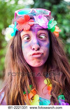 holiday fun run, Holi festival of color, Valencia Spain. View Large Photo Image Stock Image - holiday fun run, Holi festival of color, Valencia Spain.. Fotosearch