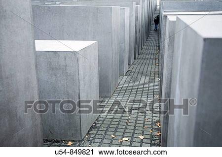 Stock Image - HOLOCAUST MEMORIAL. BERLIN. GERMANY. Fotosearch