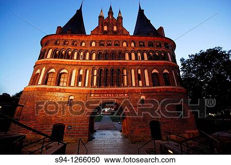 Stock Image - Holstentor door in L? beck, Schleswig-Holstein, Germany. Fotosearch