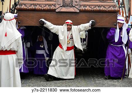 Holy Week procession in Antigua, Guatemala, Central America. View Large Photo Image Stock Image - Holy Week procession in Antigua, Guatemala, Central America.. Fotosearch