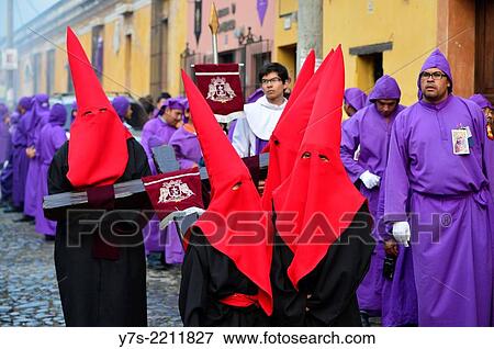 Holy Week procession in Antigua, Guatemala, Central America. View Large Photo Image Stock Photo - Holy Week procession in Antigua, Guatemala, Central America.. Fotosearch