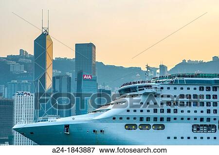 Hong Kong City, Ship and Central Hong Kong View Large Photo Image Stock Photo - Hong Kong City, Ship and Central Hong Kong. Fotosearch