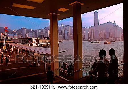 Stock Photography - Hong Kong-HK view from the Ferry harbour of Kowloon.. Fotosearch