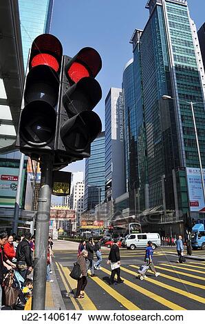 Hong Kong: people crossing Nathan Road in Prince Edwards area (Kowloon) View Large Photo Image Stock Photo - Hong Kong: people crossing Nathan Road in Prince Edwards area (Kowloon). Fotosearch