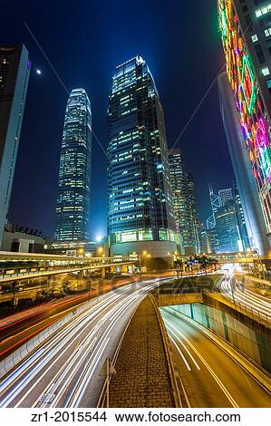Hong Kong Skyline at Night. View Large Photo Image Picture - Hong Kong Skyline at Night.. Fotosearch