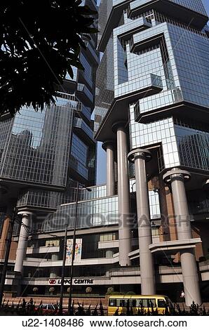 Stock Photograph - Hong Kong: the Lippo Center skyscraper in Admiralty. Fotosearch