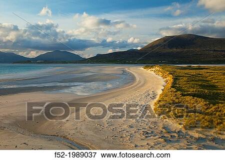 Horgabost Beach nearby Taransay Island. South Harris Island. Outer Hebrides. Scotland, UK. View Large Photo Image Stock Photo - Horgabost Beach nearby Taransay Island. South Harris Island. Outer Hebrides. Scotland, UK.. Fotosearch