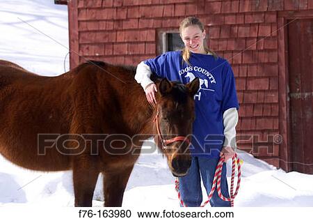 Horse and trainer View Large Photo Image Stock Image - Horse and trainer. Fotosearch