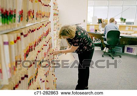 Stock Image - hospital files. Fotosearch