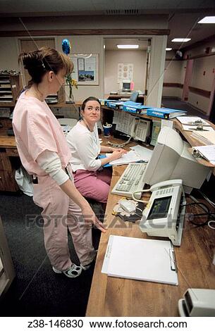 Hospital nurses station View Large Photo Image Stock Image - Hospital nurses station. Fotosearch