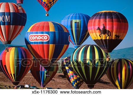 Hot air balloon festival in Steamboat Springs, Colorado, USA View Large Photo Image Stock Image - Hot air balloon festival in Steamboat Springs, Colorado, USA. Fotosearch