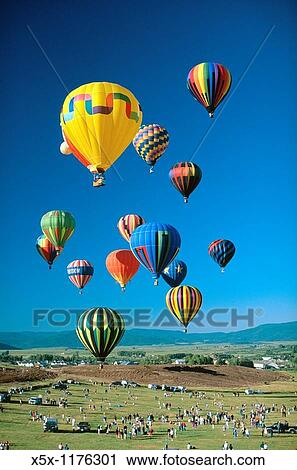 Hot air balloon festival in Steamboat Springs, CO, USA View Large Photo Image Stock Image - Hot air balloon festival in Steamboat Springs, CO, USA. Fotosearch