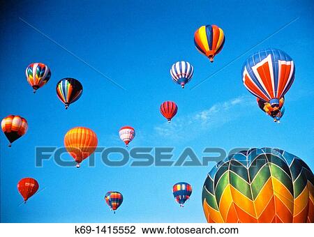 Stock Image - Hot-Air Balloon Races, Florida, Usa.. Fotosearch