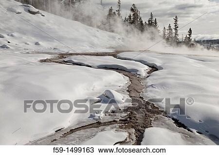 Hot Spring, Winter, Upper Geyser Basin, Yellowstone NP, WY View Large Photo Image Stock Image - Hot Spring, Winter, Upper Geyser Basin, Yellowstone NP, WY. Fotosearch