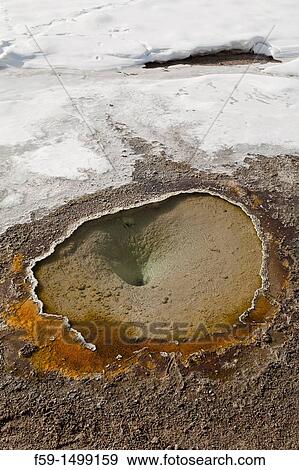 Hot Spring, Winter, Upper Geyser Basin, Yellowstone NP, WY View Large Photo Image Stock Photo - Hot Spring, Winter, Upper Geyser Basin, Yellowstone NP, WY. Fotosearch