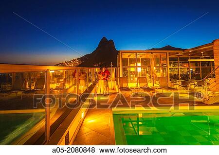 Stock Photo - Hotel at Leblon Beach, Rio de Janeiro, Brazil. Fotosearch