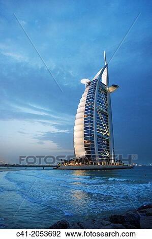 Hotel Burj Al Arab. Dubai. UAE. View Large Photo Image Stock Image - Hotel Burj Al Arab. Dubai. UAE.. Fotosearch