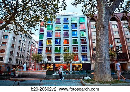 Stock Image - Hotel Hesperia. Campo Volantin. Bilbao. Bizkaia. Basque Country. Spain.. Fotosearch