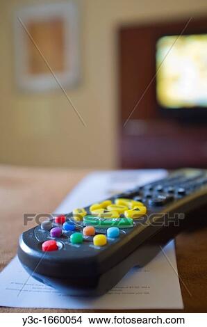 Hotel Room TV Remote View Large Photo Image Picture - Hotel Room TV Remote. Fotosearch