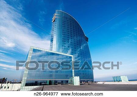 Hotel W Barcelona Hotel Vela Arquitecto: Ricardo Bofill Espaa, Catalunya, Barcelona View Large Photo Image Stock Photo - Hotel W Barcelona Hotel Vela Arquitecto: Ricardo Bofill Espaa, Catalunya, Barcelona. Fotosearch