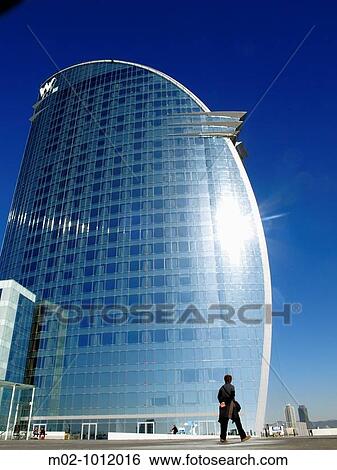 Hotel W by Architect Ricardo Bofill in Port Vell, Barcelona, Spain View Large Photo Image Stock Photograph - Hotel W by Architect Ricardo Bofill in Port Vell, Barcelona, Spain. Fotosearch