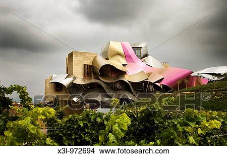 Hotel winery building Elciego, Alava, Euskadi, Spain View Large Photo Image Picture - Hotel winery building Elciego, Alava, Euskadi, Spain. Fotosearch